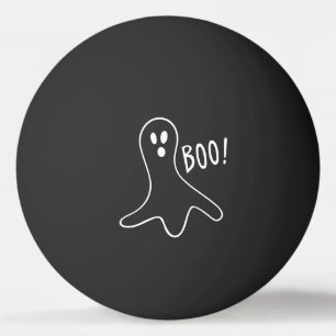 Pelota De Ping Pong Espectador diciendo "boo blanco" sobre "negro"