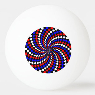 Pelota De Ping Pong Espiral del verificador azul rojo
