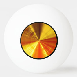 Pelota De Ping Pong Espiral dorada metálica