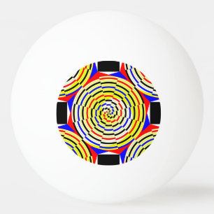 Pelota De Ping Pong Espirales amarillas de Kenneth Yoncich