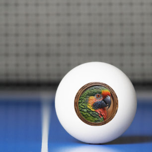 Pelota De Ping Pong Espíritu Australiano: Un Lorikeet Encaramado En Ma