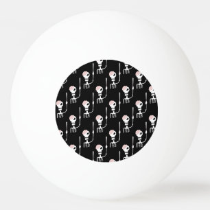 Pelota De Ping Pong esqueleto de Halloween con una espada