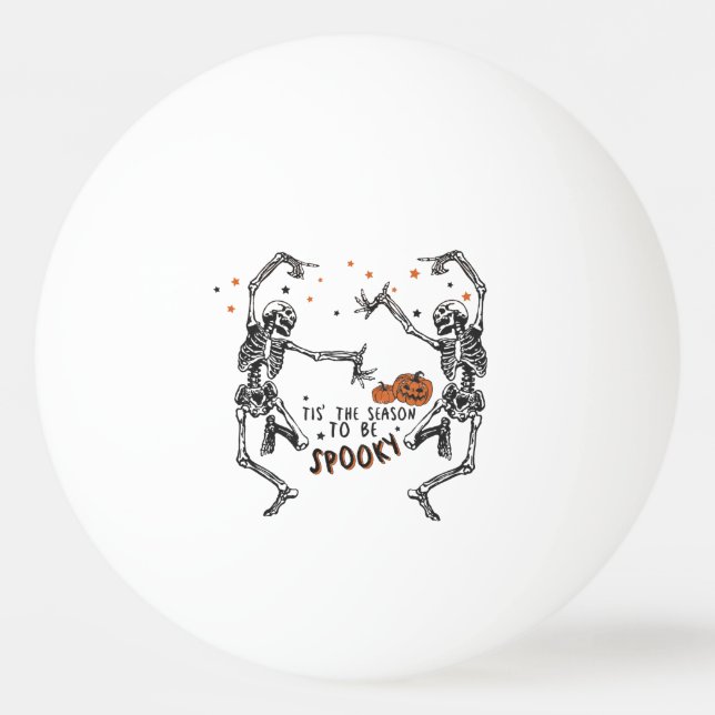 Pelota De Ping Pong Esqueletos bailarines Halloween  (Anverso)