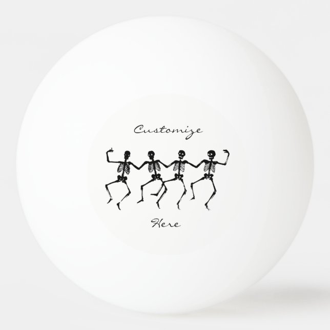 Pelota De Ping Pong Esqueletos bailarines Halloween Thunder_Cove (Anverso)