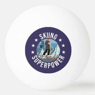 Pelota De Ping Pong Esquiar es mi superpotencia