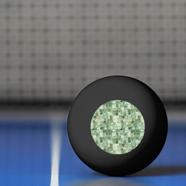 Pelota De Ping Pong Estampado de animal de caimán verde (Neto)