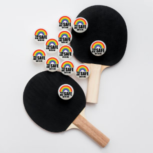 Pelota De Ping Pong Estás Seguro Conmigo Orgullo Arcoíris LGBTQ  