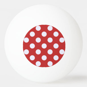 Pelota De Ping Pong Estilo fractal rojo - puntos polacos de estilo fra