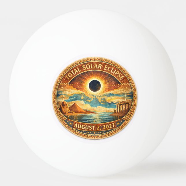 Pelota De Ping Pong Estilo Mosaico 2027 Eclipse (Anverso)
