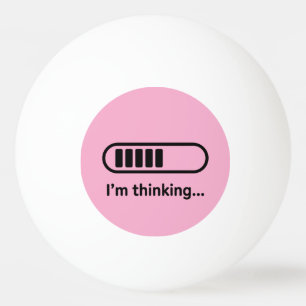 Pelota De Ping Pong Estoy Pensando... Barra de Progreso Rosa Minimalis