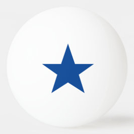 Pelota De Ping Pong Estrella azul en un blanco