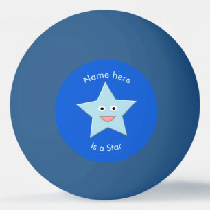 Pelota De Ping Pong Estrella de la celebración azul brillante Personal