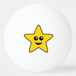 Pelota De Ping Pong Estrella feliz amarilla Ping Pong Ball