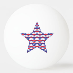 Pelota De Ping Pong Estrella patriótica de Chevron