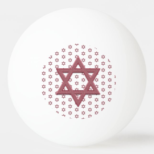 Pelota De Ping Pong Estrella Roja de David Seamless (Anverso)