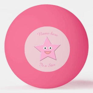 Pelota De Ping Pong Estrella rosa bonito Personalizado Ping Pong Ball