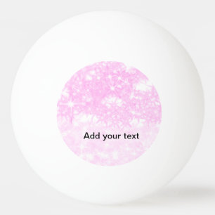 Pelota De Ping Pong estrellas brillantes de purpurina rosa simple añad