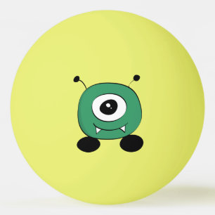 Pelota De Ping Pong Extranjero verde divertido lindo