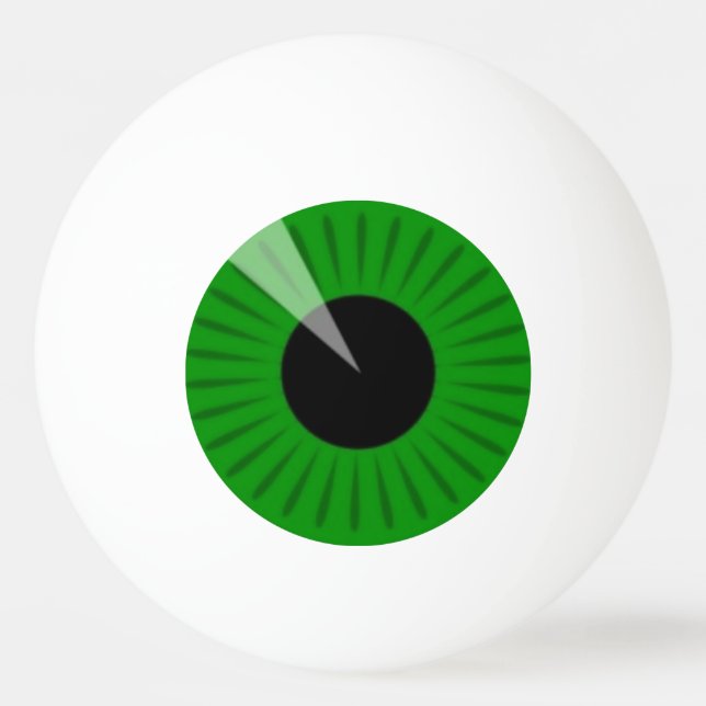 Pelota De Ping Pong Eyeball Verde  (Anverso)