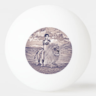 Pelota De Ping Pong Fantasía de la Reina León