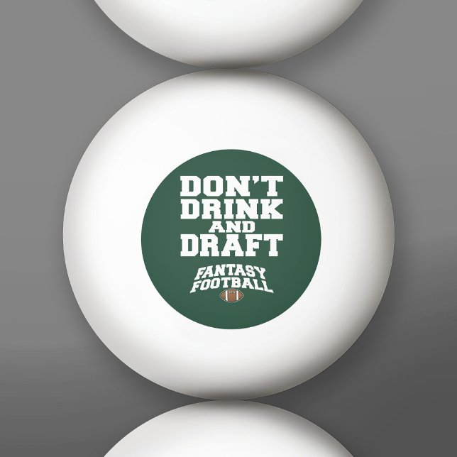 Pelota De Ping Pong Fantasía en el fútbol - No bebas y reclutas (Custom Ping Pong Balls)