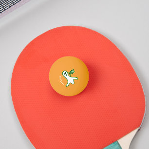 Pelota De Ping Pong Fantasma Boo Nombre Personalizado Cerveza Amarilla