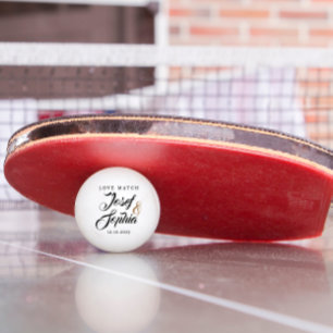 Pelota De Ping Pong Favor de boda personalizado moderno nombre de la p