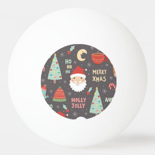Pelota De Ping Pong Felices Navidad alegres del acebo