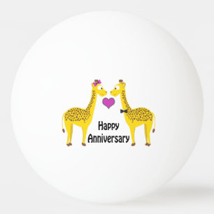 Pelota De Ping Pong Feliz aniversario jirafas