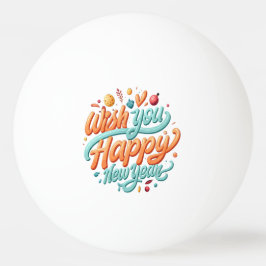 Pelota De Ping Pong Feliz Año Nuevo
