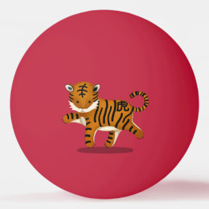 Pelota De Ping Pong "Feliz Año Nuevo" en la red de tigres china 2022