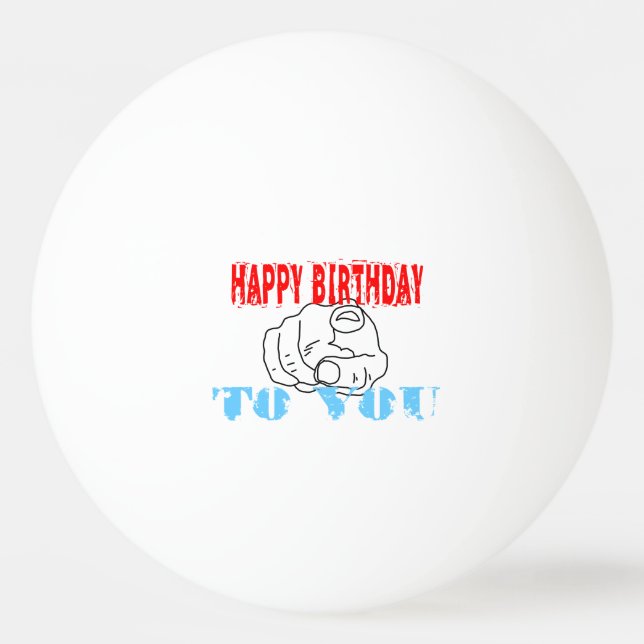 Pelota De Ping Pong Feliz Cumpleaños Para Ti (Anverso)