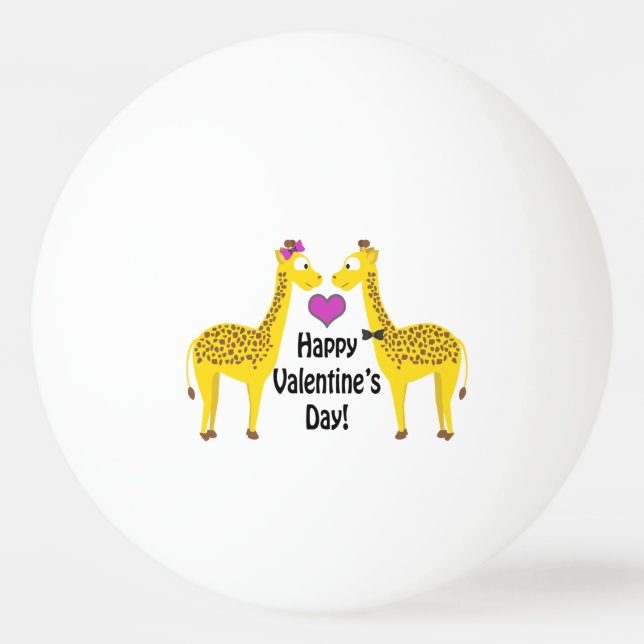 Pelota De Ping Pong Feliz Día de San Valentín (Anverso)