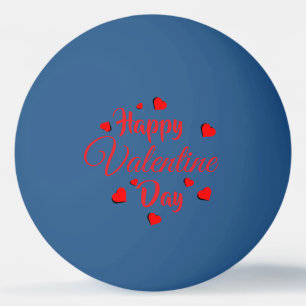 Pelota De Ping Pong Feliz día de San Valentín azul