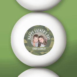 Pelota De Ping Pong Feliz Día del Padre - Foto Camuflaje Verde