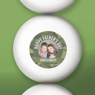 Pelota De Ping Pong Feliz Día del Padre - Foto Camuflaje Verde