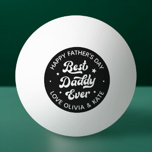 Pelota De Ping Pong Feliz Día del Padre, mejor papá que nunca foto neg