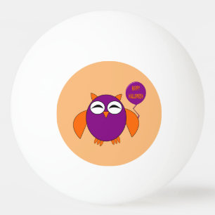 Pelota De Ping Pong Feliz Fiesta de Halloween Owl Ping Pong Ball
