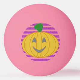 Pelota De Ping Pong Feliz Gran Calabaza Naranja Moderna