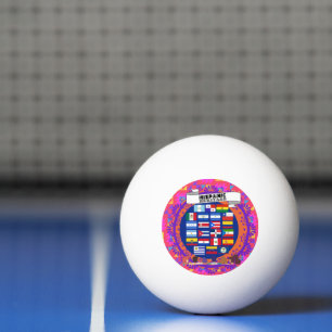 Pelota De Ping Pong Feliz Mes de Patrimonio Nacional Hispano