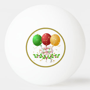 Pelota De Ping Pong Feliz Navidad, diseño festivo,