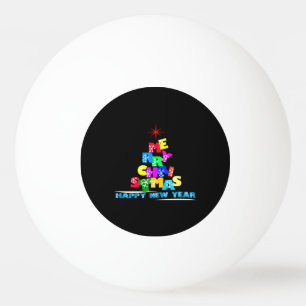 Pelota De Ping Pong Feliz Navidad Feliz Año Nuevo