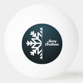 Pelota De Ping Pong Feliz Navidad Snowflake Blue