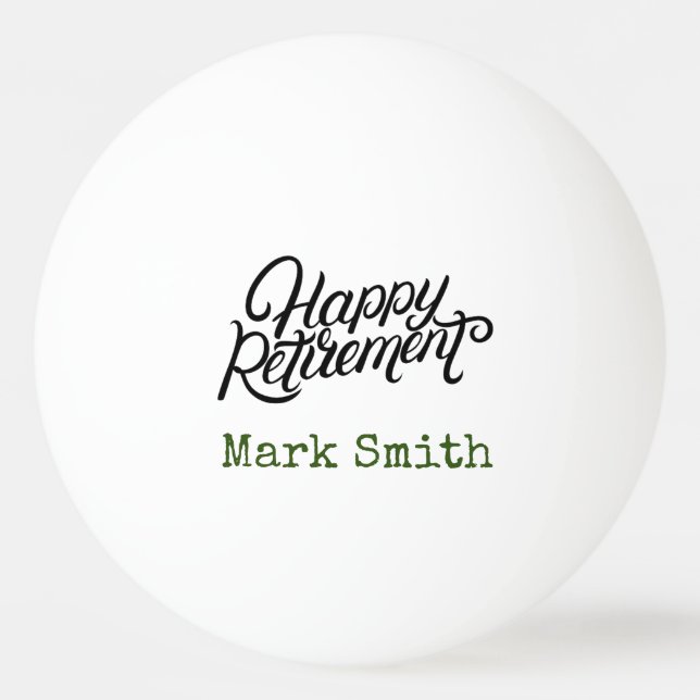 Pelota De Ping Pong Feliz RETIRE (Anverso)