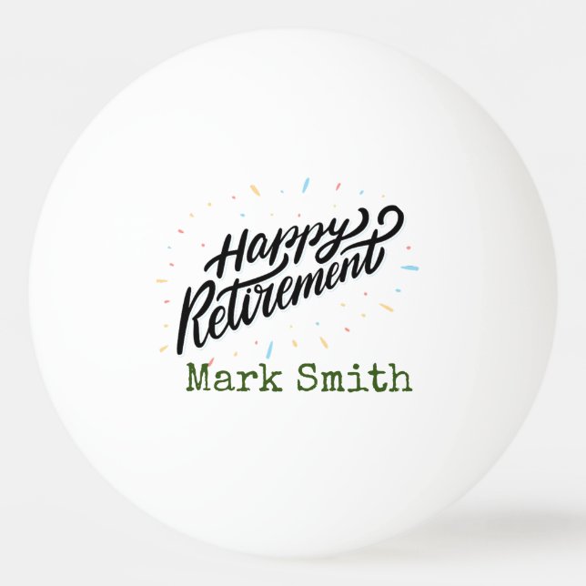 Pelota De Ping Pong Feliz RETIRE (Anverso)