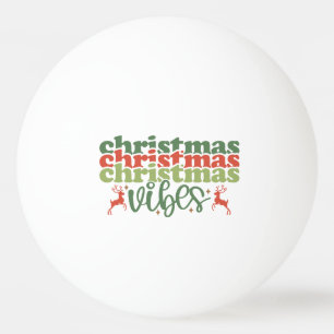 Pelota De Ping Pong Feriadas de los Navidades Vibes Retro Groovy