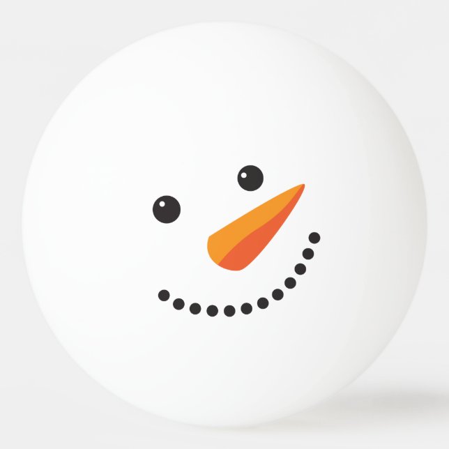 Pelota De Ping Pong Feriados Cara de Ping Pong de Snowman Frosty (Reverso)