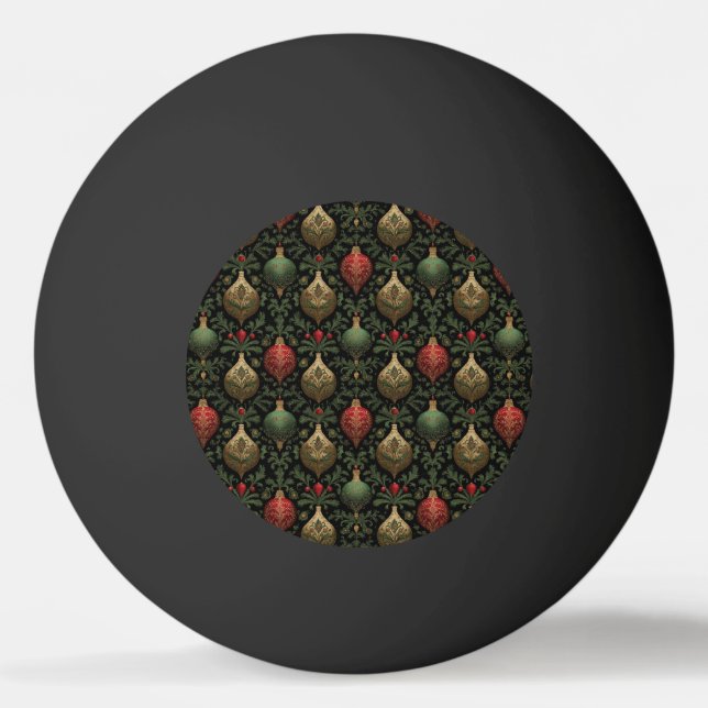 Pelota De Ping Pong Festive Damask  (Anverso)