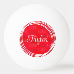 Pelota De Ping Pong Festividad de color rojo brillante Patrón Hohoho e