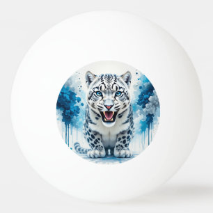 Pelota De Ping Pong Fiero Leopardo Blanco